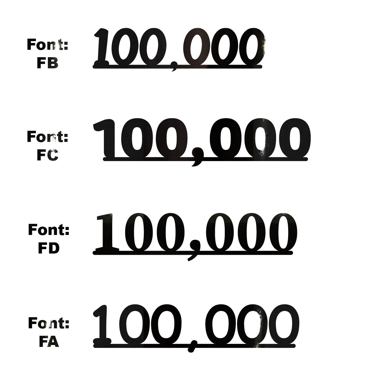 Custom-Fetti Number - 100,000 Black