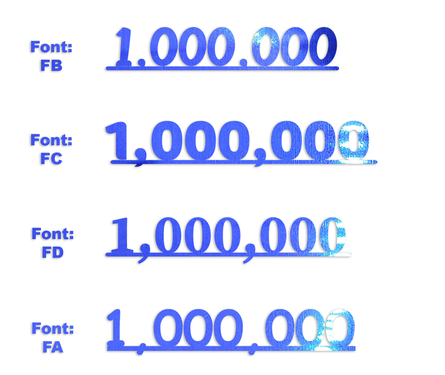 Custom-Fetti Number - 1,000,000 Blue Royal