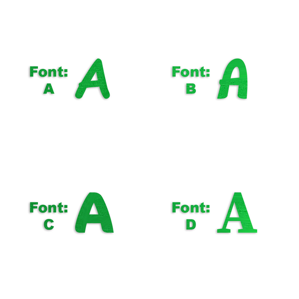 Custom-Fetti Letter - A Green