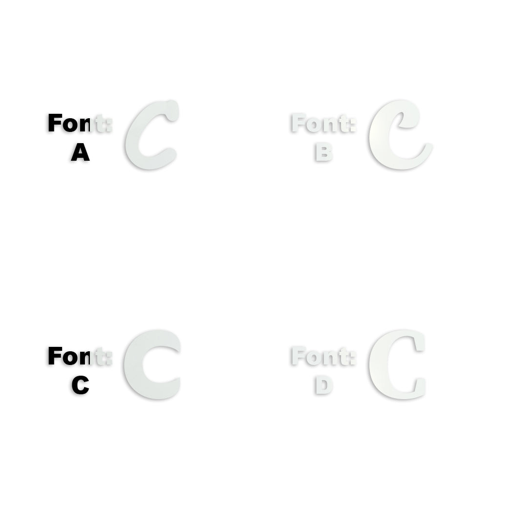 Custom-Fetti Letter - C White