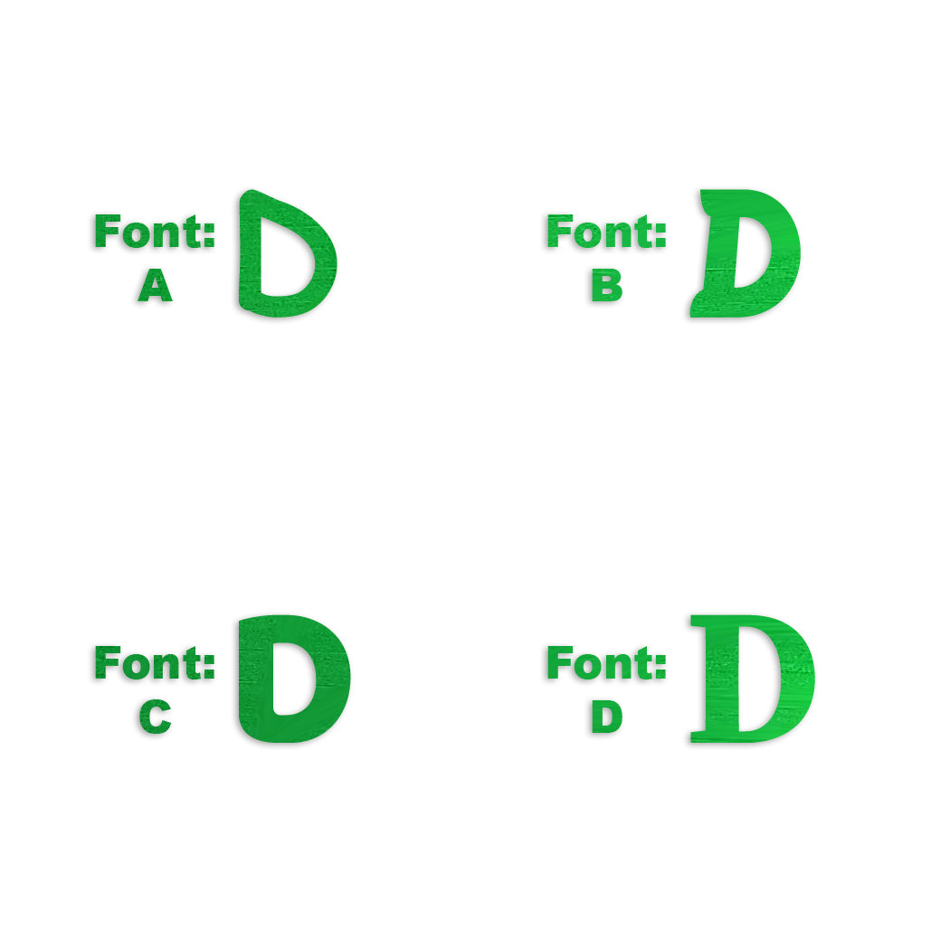 Custom-Fetti Letter - D Green