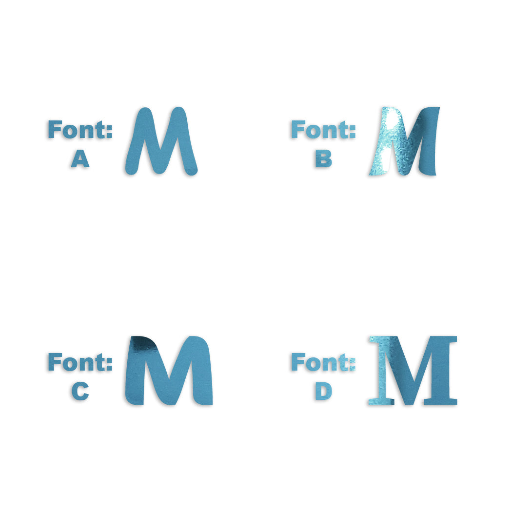 Custom-Fetti Letter - M Blue Sky