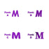 Custom-Fetti Letter - M Purple