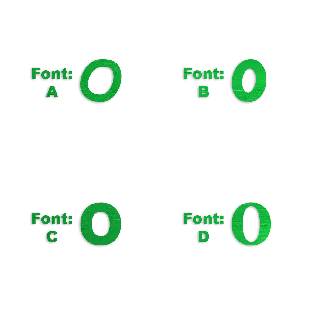 Custom-Fetti Letter - O Green