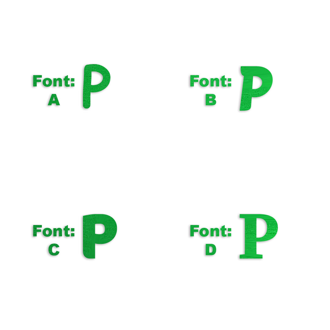 Custom-Fetti Letter - P Green