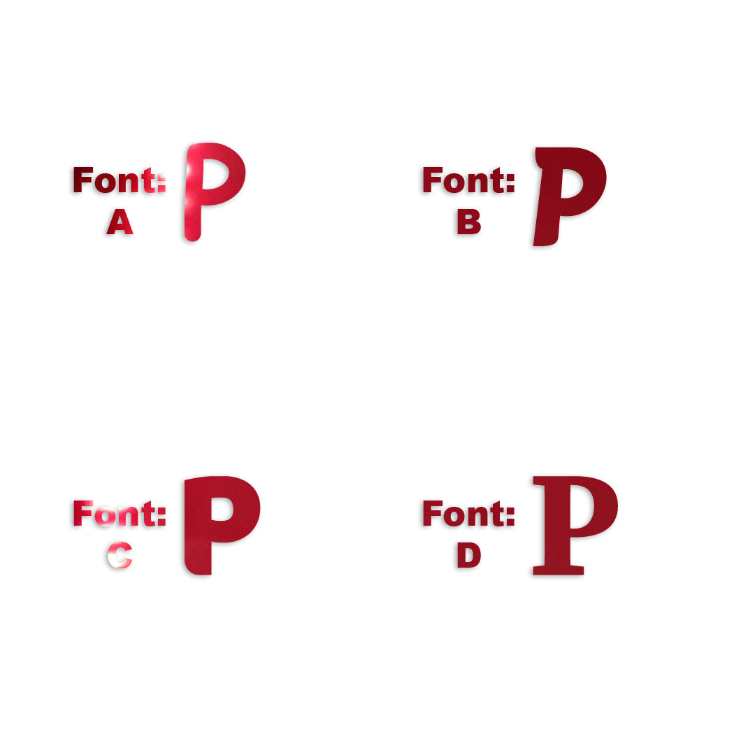 Custom-Fetti Letter - P Red