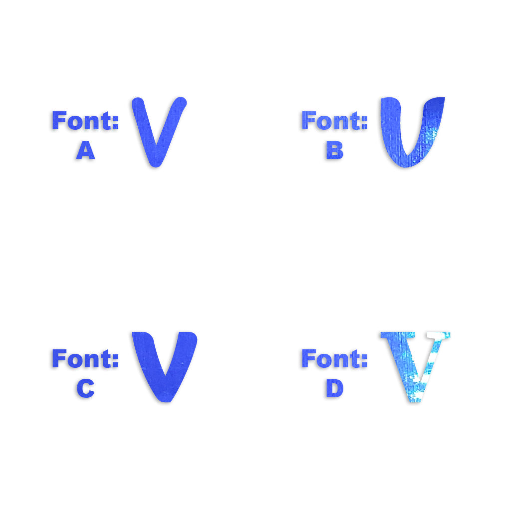 Custom-Fetti Letter - V Blue Royal