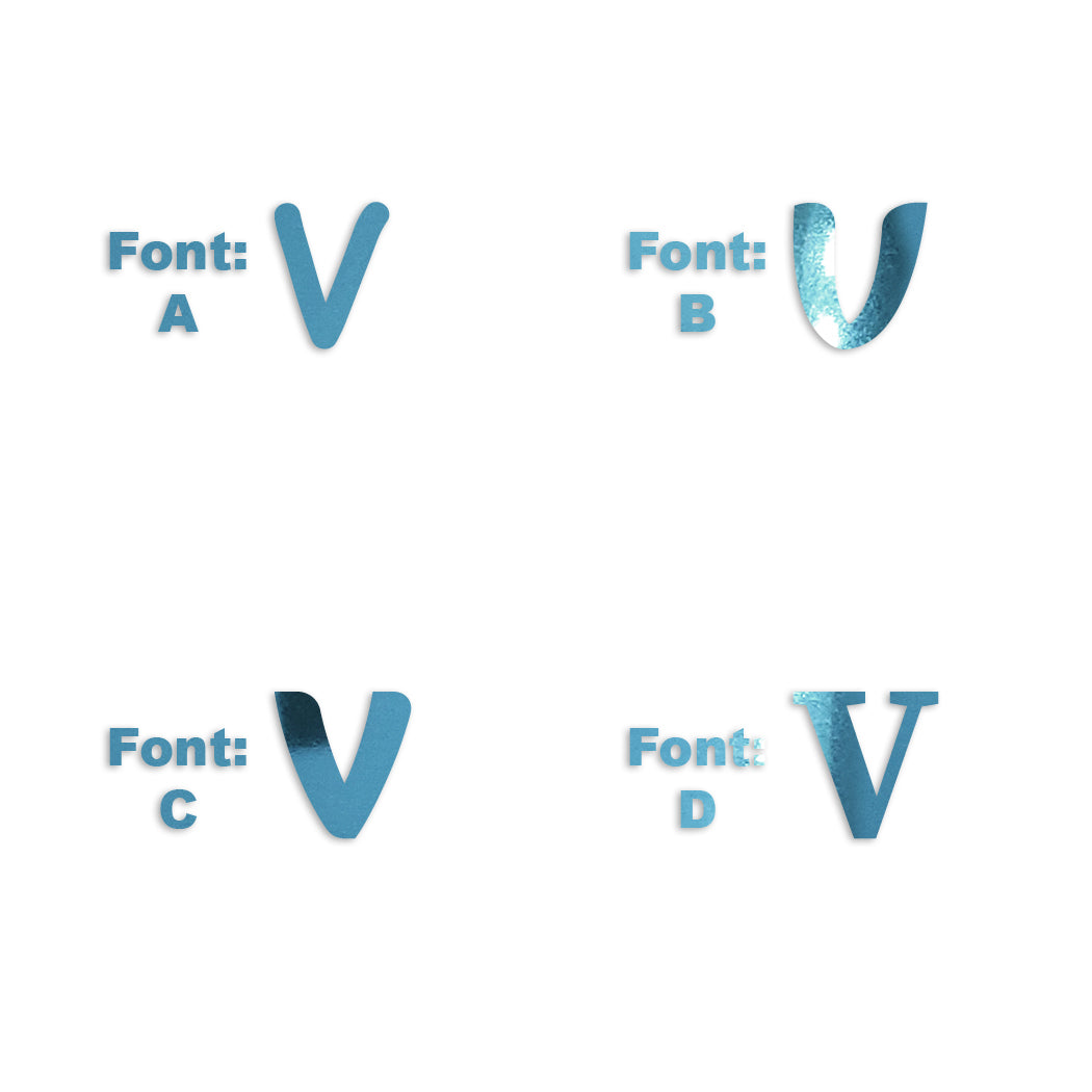 Custom-Fetti Letter - V Blue Sky