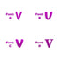 Custom-Fetti Letter - V Fuchsia