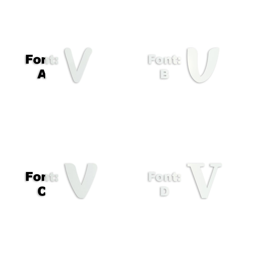 Custom-Fetti Letter - V White