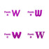 Custom-Fetti Letter - W Fuchsia