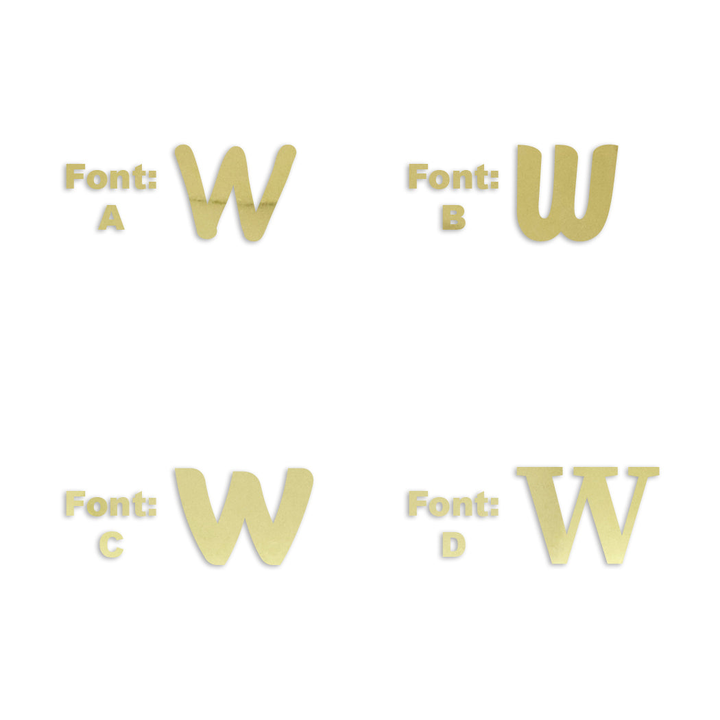 Custom-Fetti Letter - W Gold