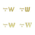 Custom-Fetti Letter - W Gold