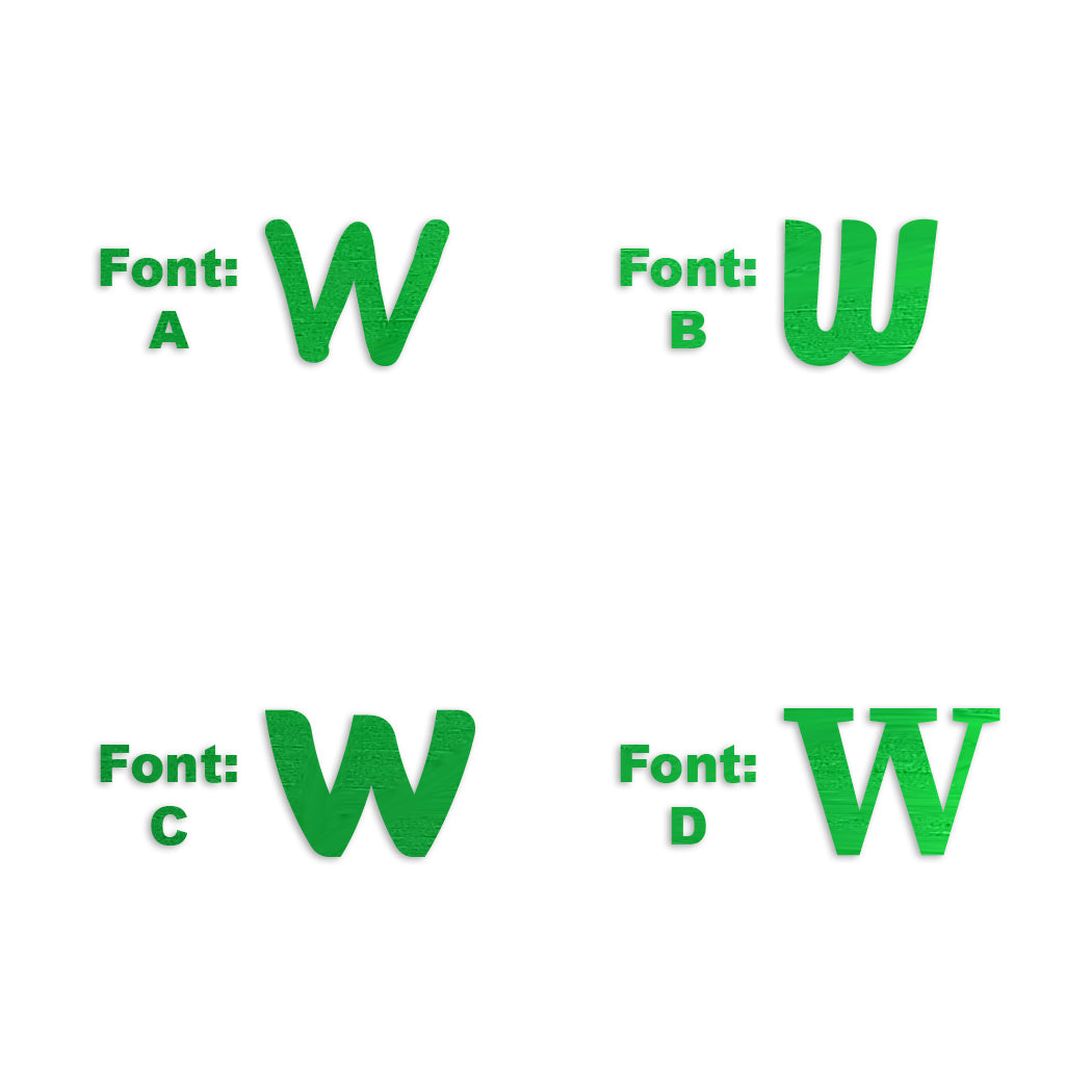 Custom-Fetti Letter - W Green