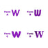 Custom-Fetti Letter - W Purple