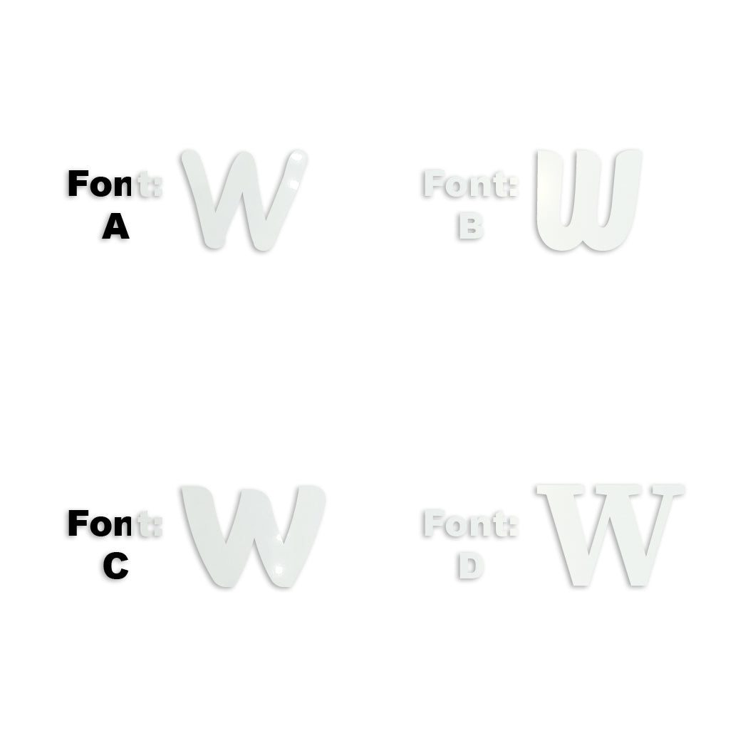 Custom-Fetti Letter - W White