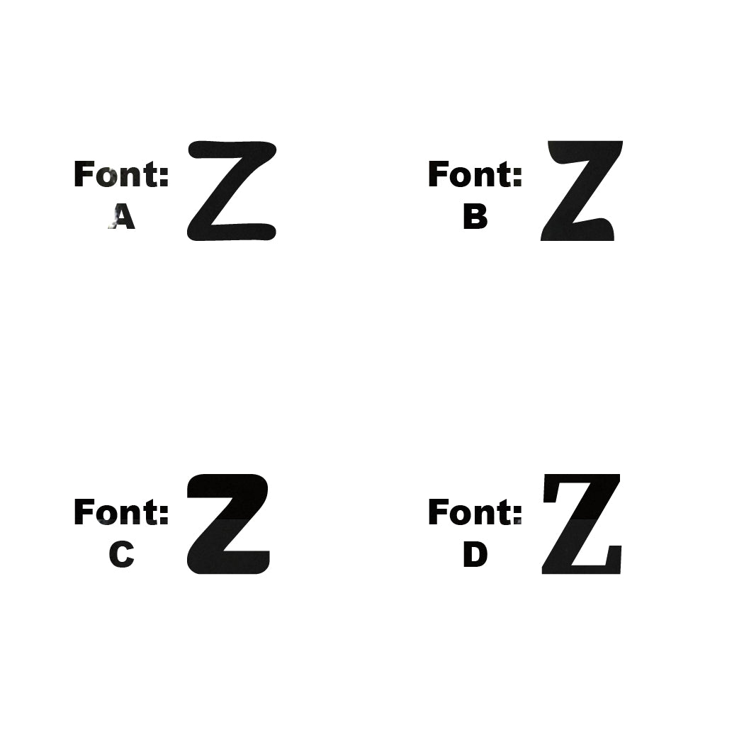 Custom-Fetti Letter - Z Black