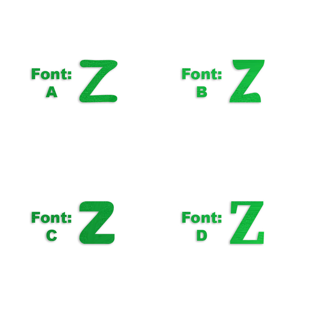 Custom-Fetti Letter - Z Green