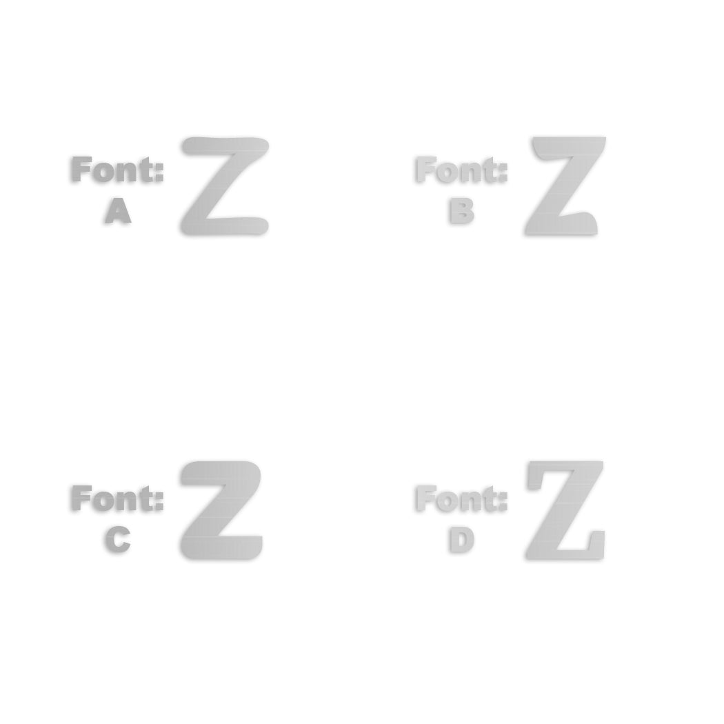 Custom-Fetti Letter - Z Silver