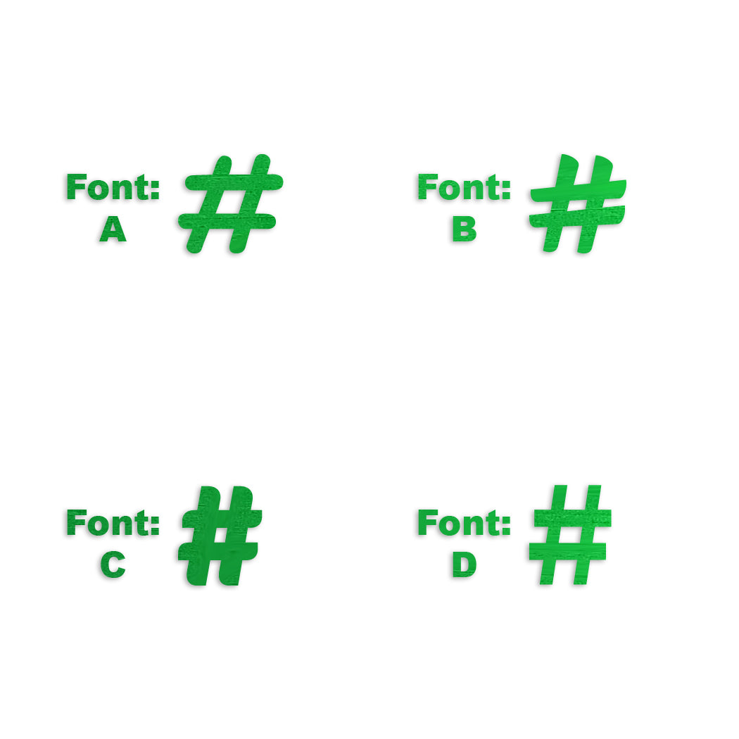 Custom-Fetti Symbol (hashtag) - # Green