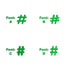 Custom-Fetti Symbol (hashtag) - # Green