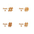 Custom-Fetti Symbol (hashtag) - # Orange