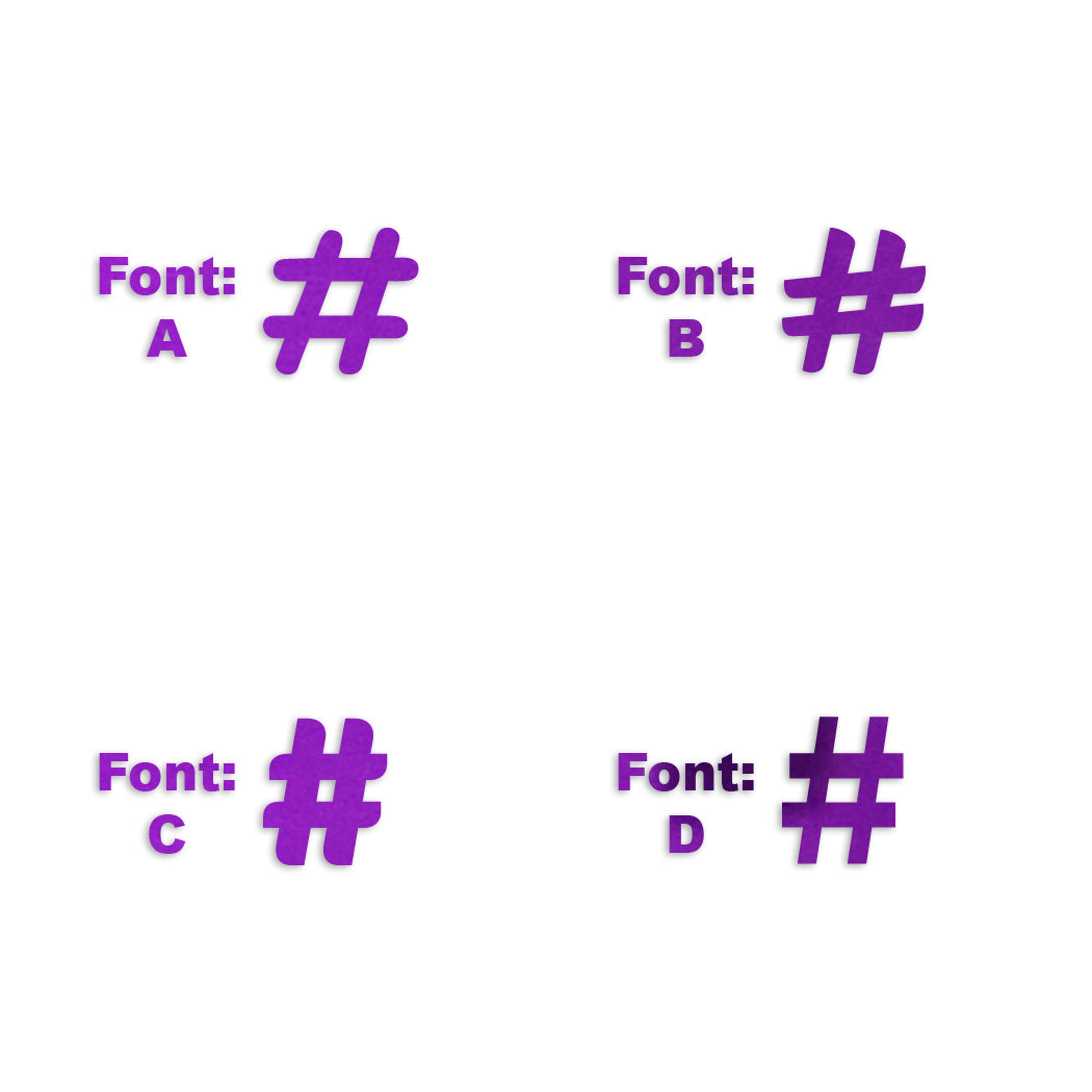 Custom-Fetti Symbol (hashtag) - # Purple