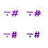 Custom-Fetti Symbol (hashtag) - # Purple