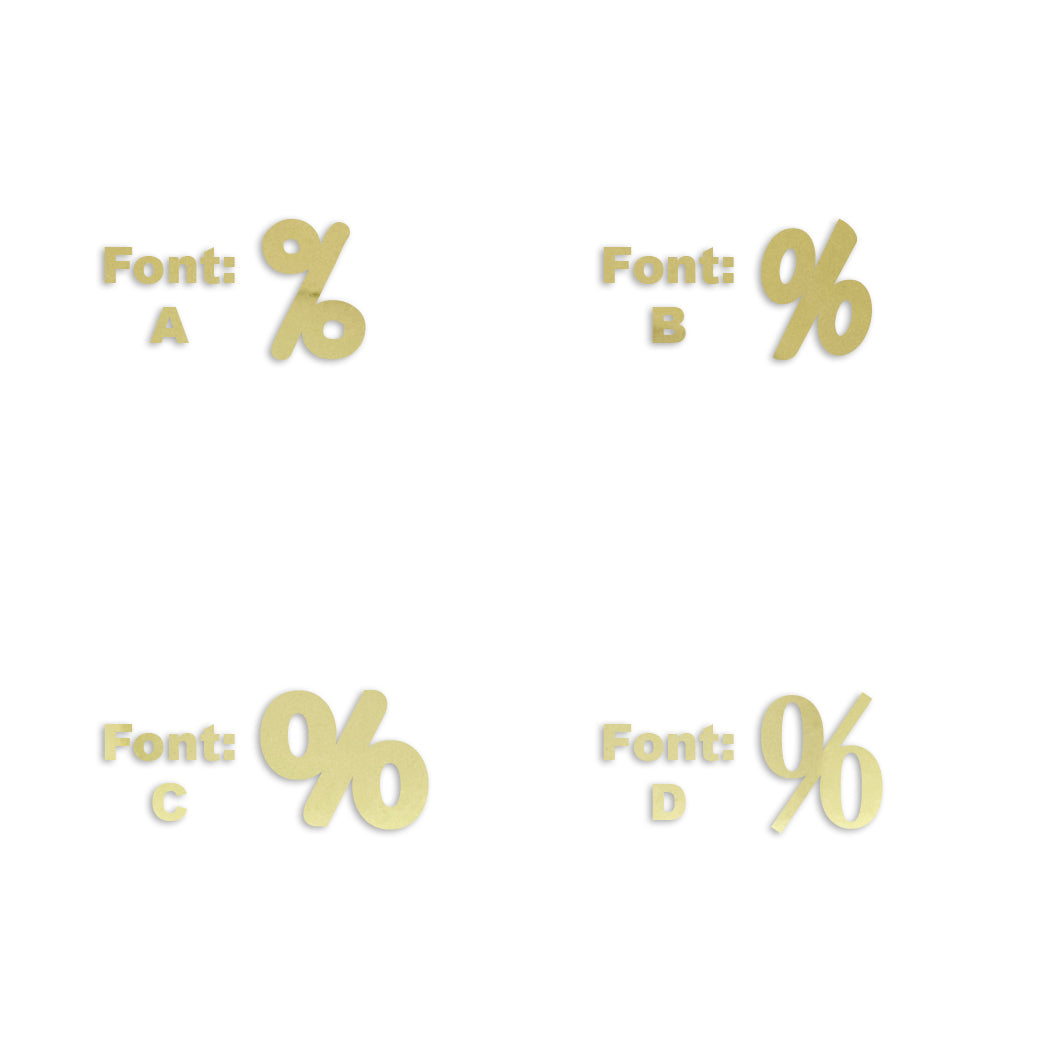 Custom-Fetti Symbol (Percent) - % Gold