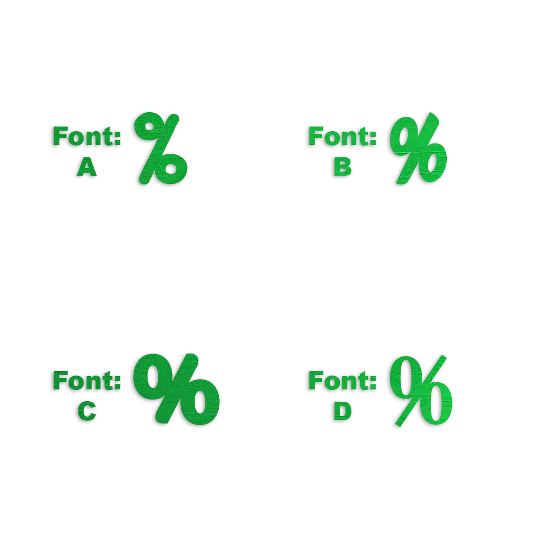 Custom-Fetti Symbol (Percent) - % Green