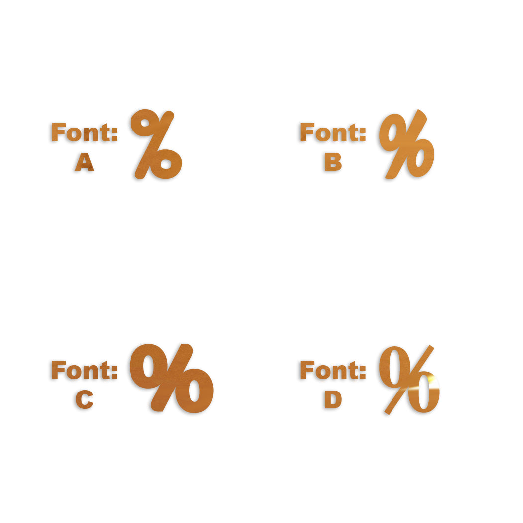 Custom-Fetti Symbol (Percent) - % Orange