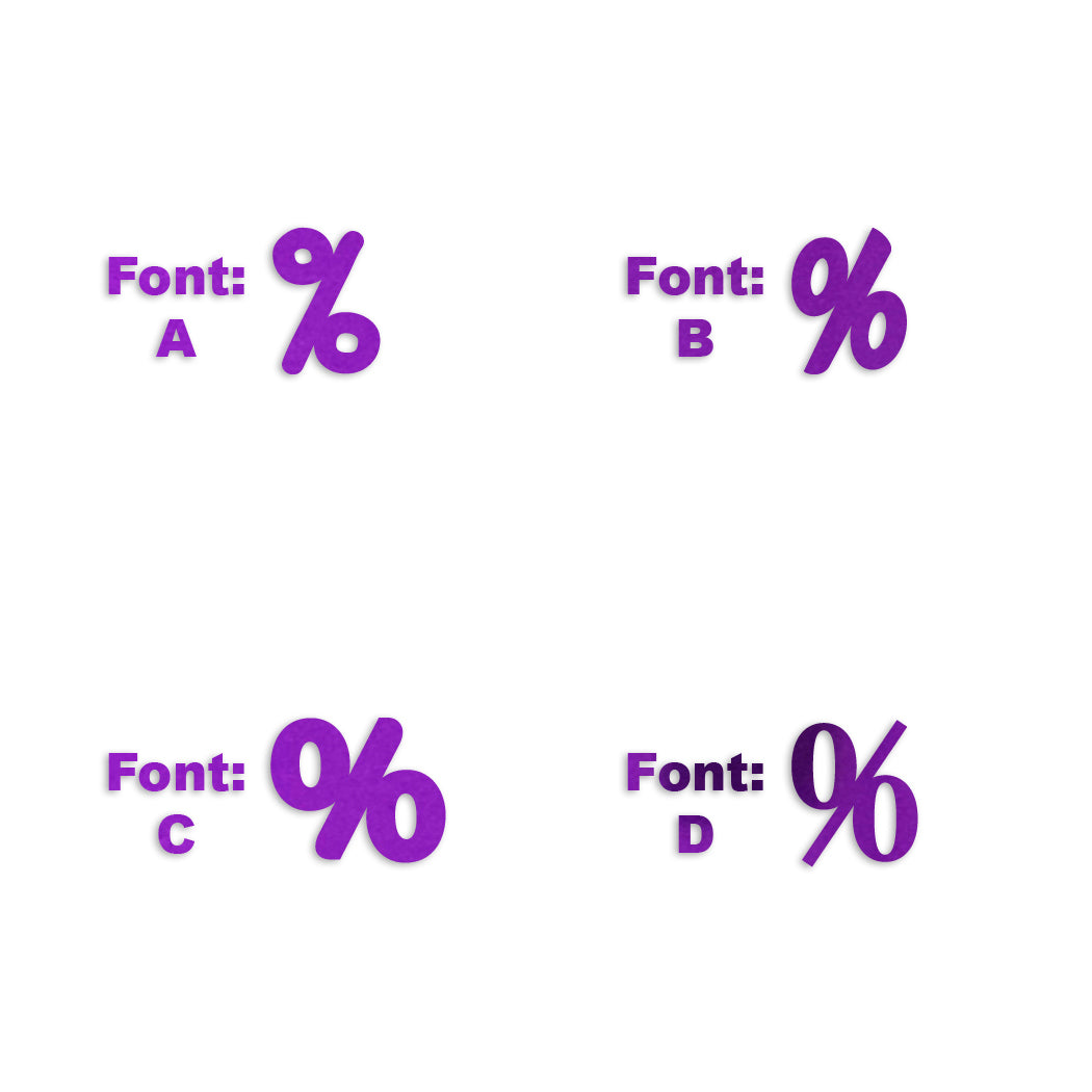 Custom-Fetti Symbol (Percent) - % Purple