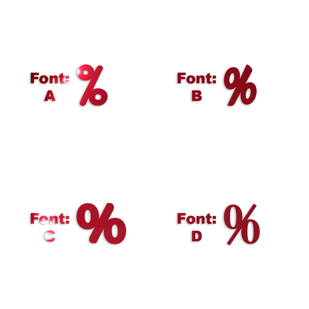 Custom-Fetti Symbol (Percent) - % Red