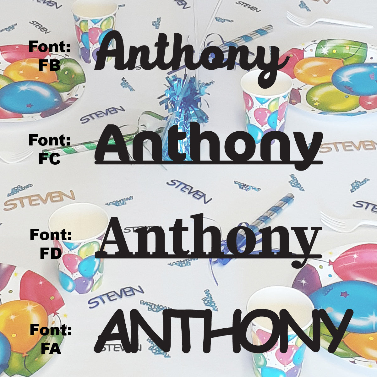 Custom-Fetti Boy - ANTHONY Black