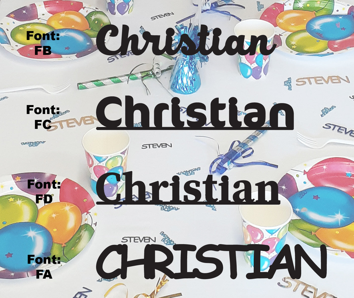 Custom-Fetti Boy - CHRISTIAN Black