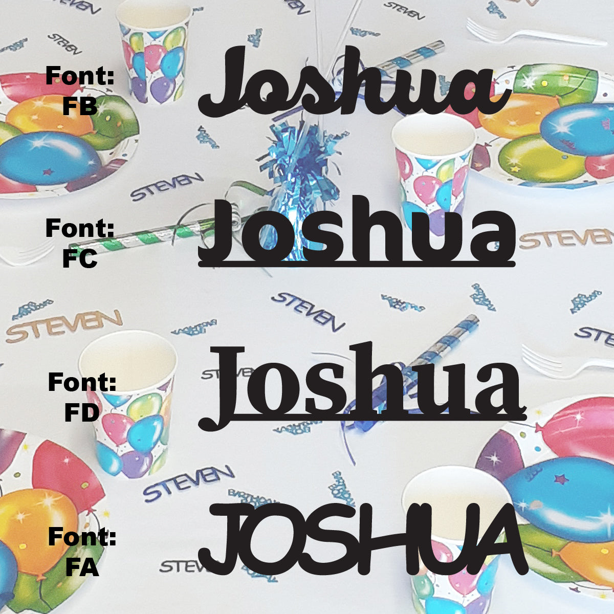 Custom-Fetti Boy - JOSHUA Black