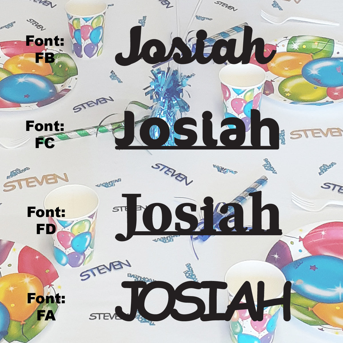 Custom-Fetti Boy - JOSIAH Black