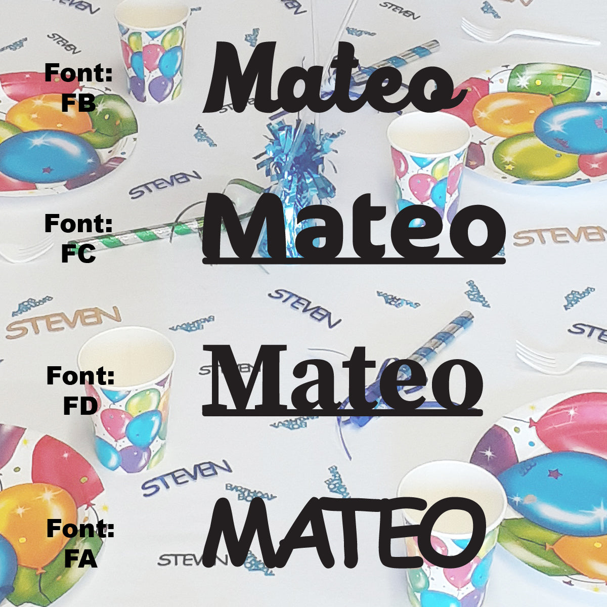 Custom-Fetti Boy - MATEO Black