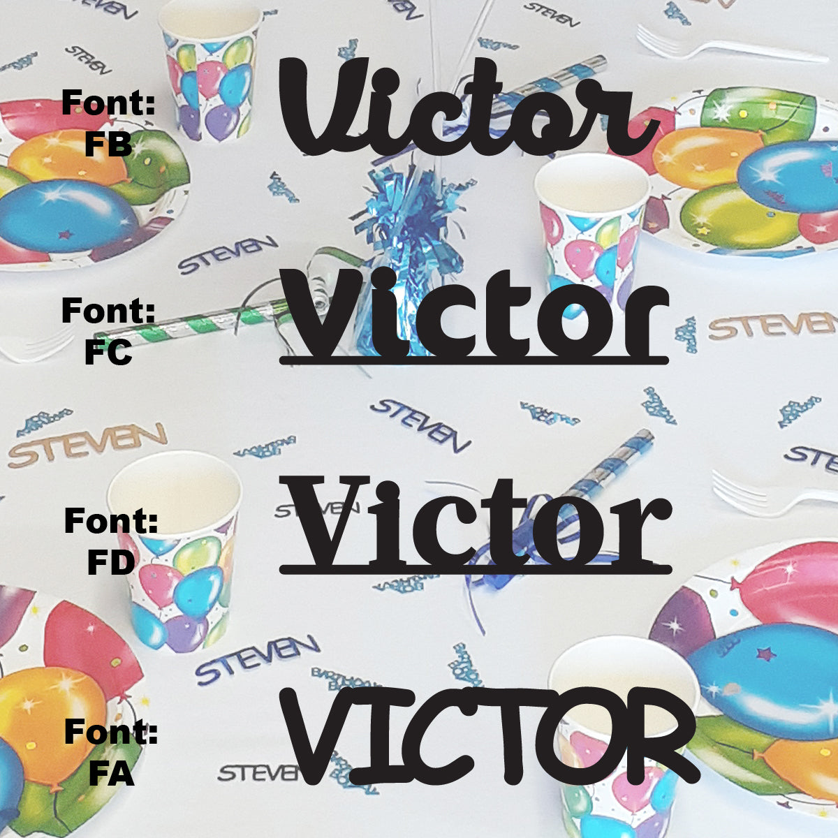 Custom-Fetti Boy - VICTOR Black