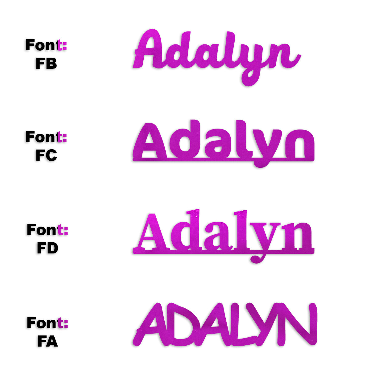 Custom-Fetti Girl - ADALYN Fuchsia