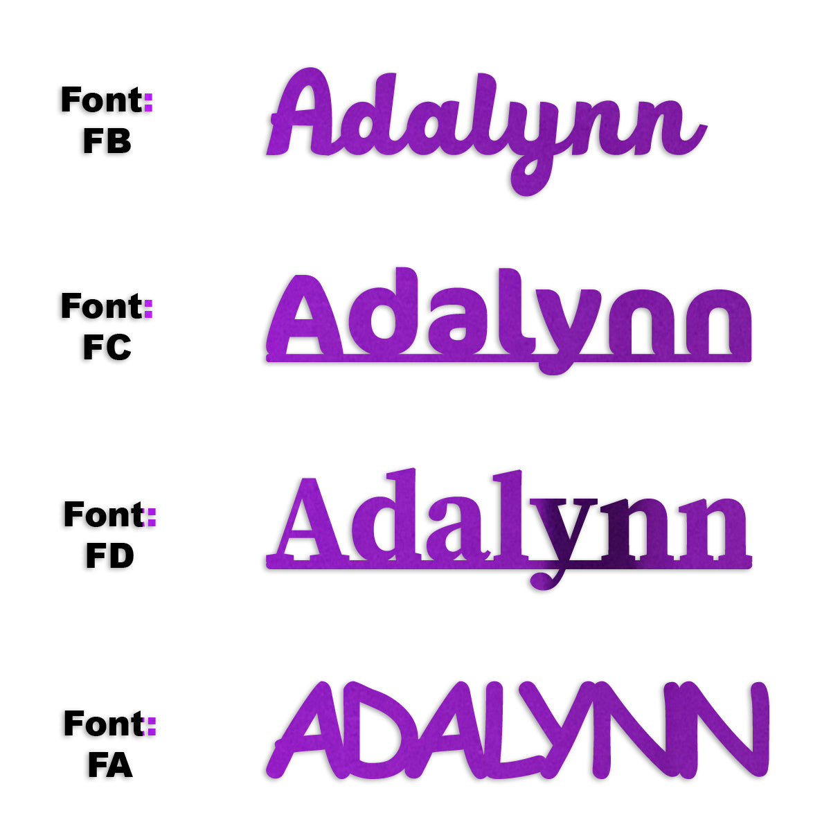 Custom-Fetti Girl - ADALYNN Purple