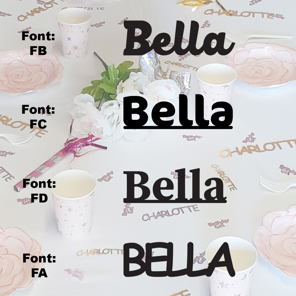 Custom-Fetti Girl - BELLA Black