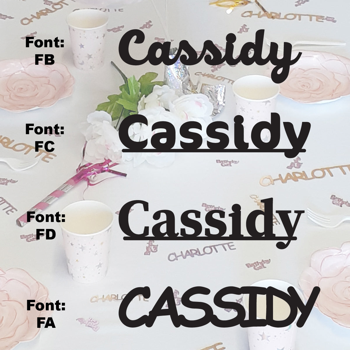 Custom-Fetti Girl - CASSIDY Black