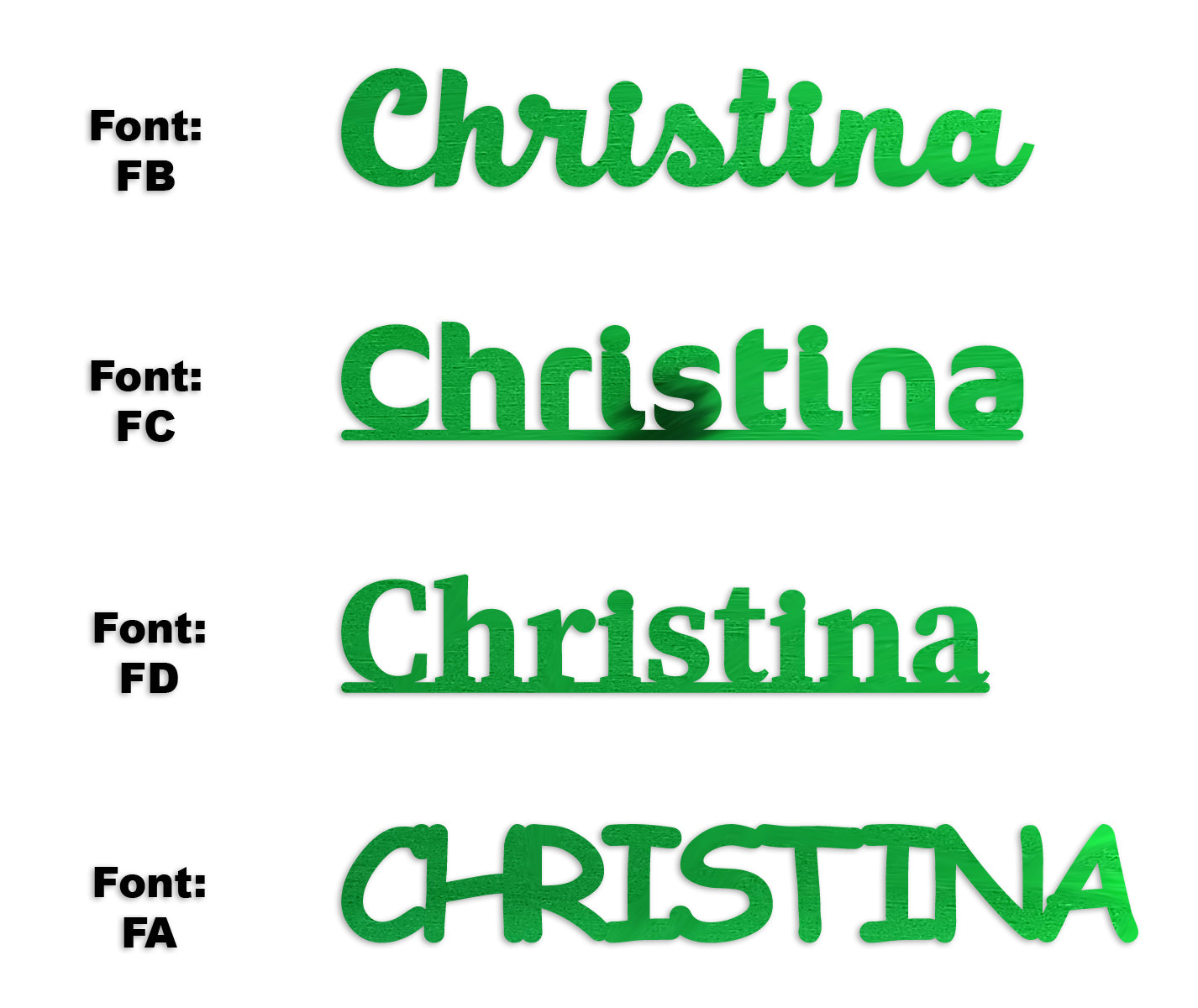 Custom-Fetti Girl - CHRISTINA Green