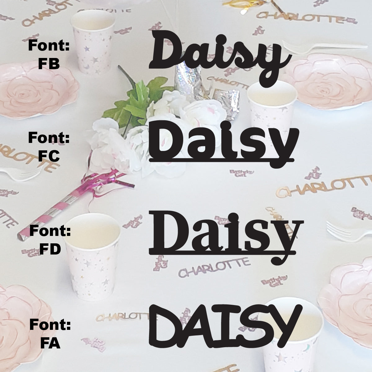 Custom-Fetti Girl - DAISY Black