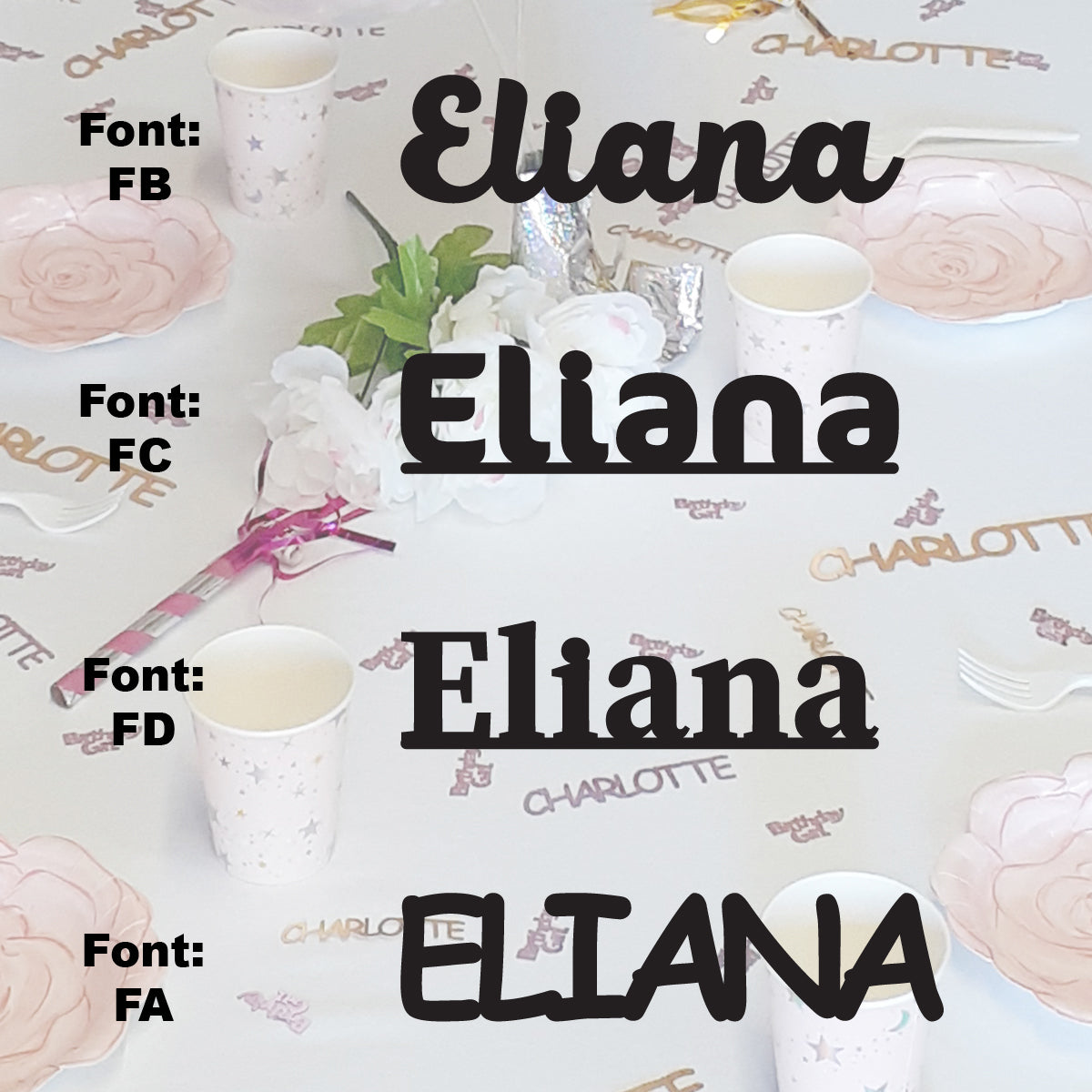 Custom-Fetti Girl - ELIANA Black