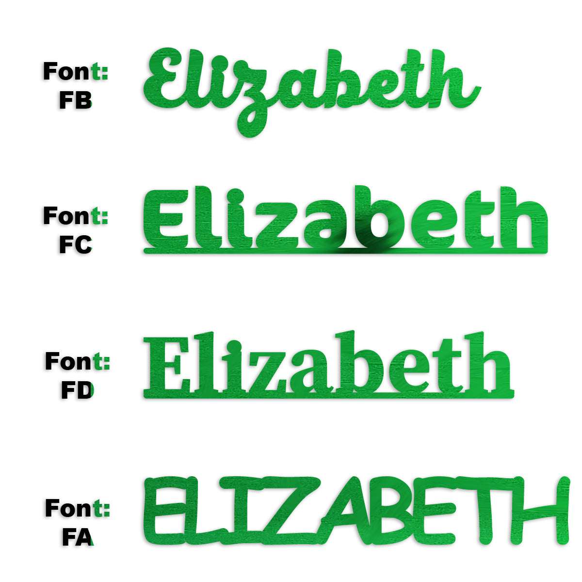 Custom-Fetti Girl - ELIZABETH Green