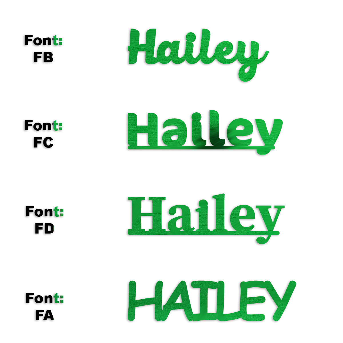 Custom-Fetti Girl - HAILEY Green