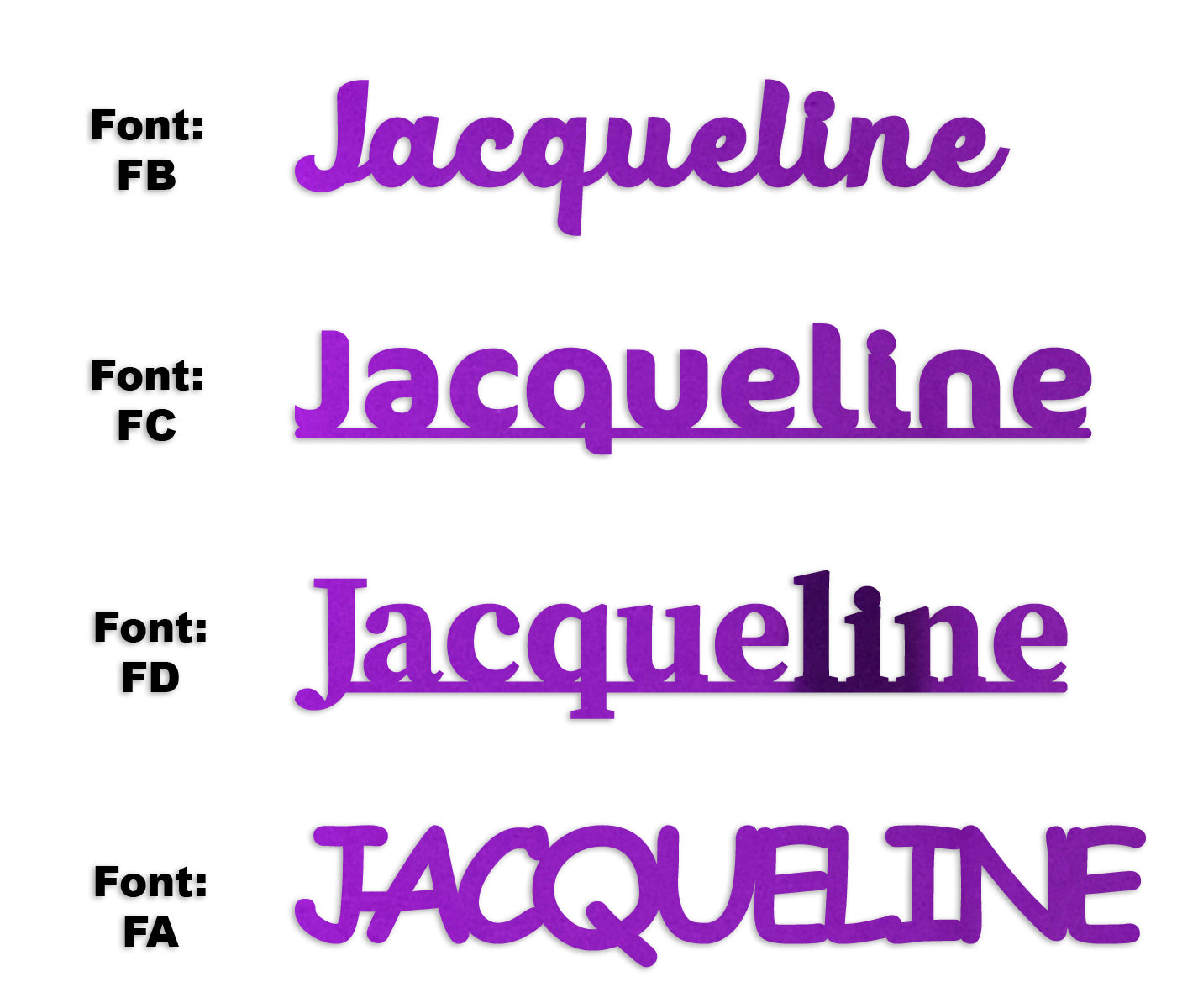 Custom-Fetti Girl - JACQUELINE Purple