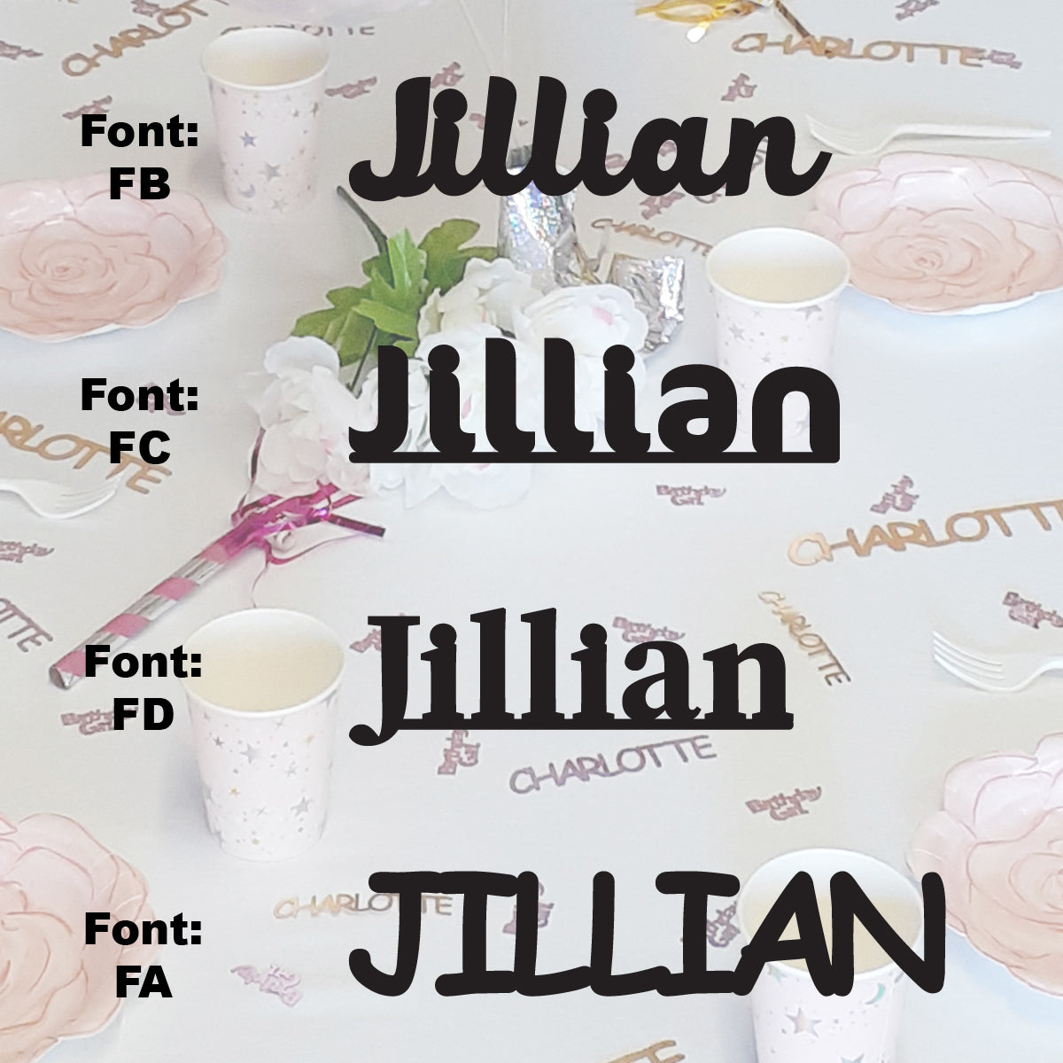 Custom-Fetti Girl - JILLIAN Black